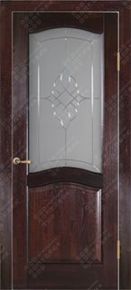 Дверь межкомнатная массив ольхи Лео (Венге) ПВДГ
