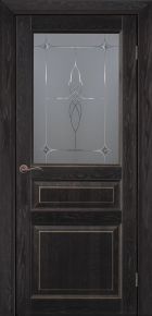 Дверь межкомнатная массив Дуба Леонардо (Венге с золотой патиной) ДО Homefort