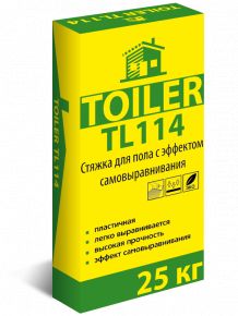 Стяжка для пола TOILER TL 114, с эффектом самовыравнивания, 25 кг