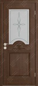 Дверь межкомнатная багетная Люкс (каштан) ДО