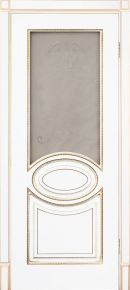 Дверь межкомнатная массив сосны Верона (Белый с патиной золото) ДО Interne Doors