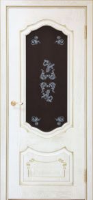 Дверь межкомнатная массив сосны Флоренция (Белый с патиной золото) ДО Interne Doors
